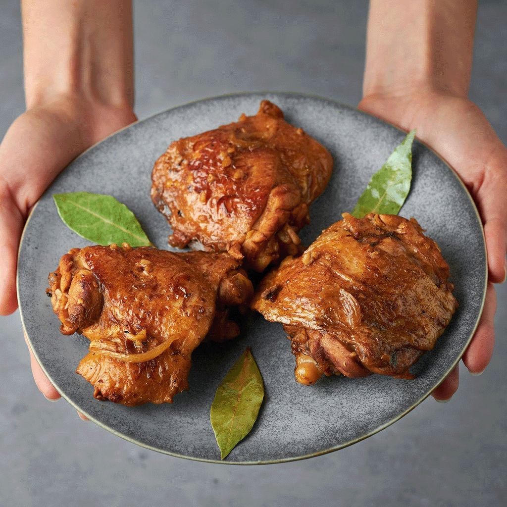 Muslos de pollo a la barbacoa (deshuesados)