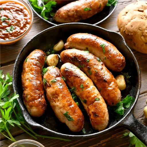 Garlic and chilli pork sausages - Boucherie Fabre